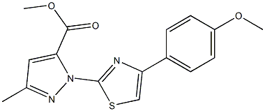 METHYL 1-[4-(4-METHOXYPHENYL)-1,3-THIAZOL-2-YL]-3-METHYL-1H-PYRAZOLE-5-CARBOXYLATE Struktur