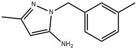 5-METHYL-2-(3-METHYL-BENZYL)-2H-PYRAZOL-3-YLAMINE Struktur