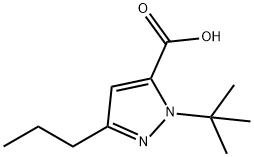 1-(TERT-BUTYL)-3-PROPYL-1H-PYRAZOLE-5-CARBOXYLIC ACID Struktur