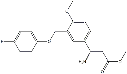 METHYL (3S)-3-AMINO-3-(3-[(4-FLUOROPHENOXY)METHYL]-4-METHOXYPHENYL)PROPANOATE Struktur