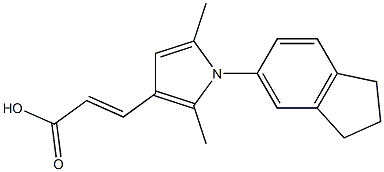 (2E)-3-[1-(2,3-DIHYDRO-1H-INDEN-5-YL)-2,5-DIMETHYL-1H-PYRROL-3-YL]ACRYLIC ACID Struktur