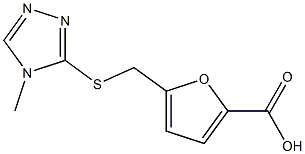 5-[[(4-METHYL-4H-1,2,4-TRIAZOL-3-YL)THIO]METHYL]-2-FUROIC ACID Struktur