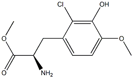 METHYL (2R)-2-AMINO-3-(2-CHLORO-3-HYDROXY-4-METHOXYPHENYL)PROPANOATE Struktur