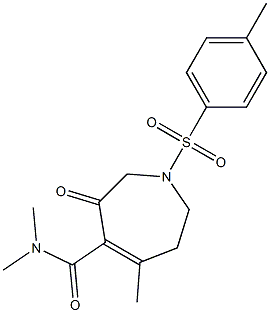 5-METHYL-3-OXO-1-(TOLUENE-4-SULFONYL)-2,3,6,7-TETRAHYDRO-1H-AZEPINE-4-CARBOXYLIC ACID DIMETHYLAMIDE Struktur