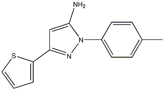 1-(4-METHYLPHENYL)-3-THIEN-2-YL-1H-PYRAZOL-5-AMINE Struktur