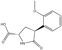 5-OXO-(+/-)-TRANS-4-(2-METHOXYLPHENYL)-PYRROLIDINE-2-CARBOXYLIC ACID Struktur