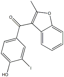 3-(4-HYDROXY-3-IODOBENZOYL)-2-METHYLBENZOFURAN Struktur