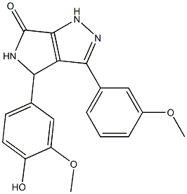 4-(4-HYDROXY-3-METHOXYPHENYL)-3-(3-METHOXYPHENYL)-4,5-DIHYDROPYRROLO[3,4-C]PYRAZOL-6(1H)-ONE Struktur