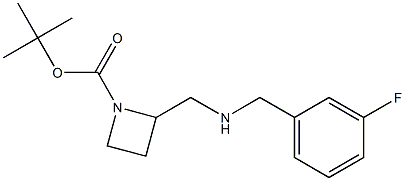 1-BOC-2-[(3-FLUORO-BENZYL)-AMINOMETHYL]-AZETIDINE Struktur