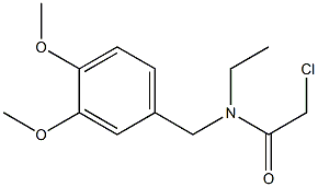 2-CHLORO-N-(3,4-DIMETHOXYBENZYL)-N-ETHYLACETAMIDE Struktur