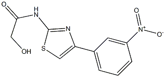 2-HYDROXY-N-[4-(3-NITROPHENYL)-1,3-THIAZOL-2-YL]ACETAMIDE Struktur