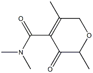 2,5-DIMETHYL-3-OXO-3,6-DIHYDRO-2H-PYRAN-4-CARBOXYLIC ACID DIMETHYLAMIDE Struktur