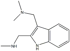 (3-DIMETHYLAMINOMETHYL-1H-INDOL-2-YLMETHYL)-METHYL-AMINE Struktur