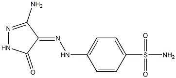 4-[(2Z)-2-(3-AMINO-5-OXO-1,5-DIHYDRO-4H-PYRAZOL-4-YLIDENE)HYDRAZINO]BENZENESULFONAMIDE Struktur