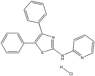 (3,4-DIPHENYL(2,5-THIAZOLYL))-2-PYRIDYLAMINE, HYDROCHLORIDE Struktur