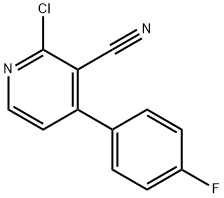 2-CHLORO-4-(4-FLUOROPHENYL)NICOTINONITRILE Struktur