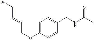 N-[4-(4-BROMO-BUT-2-ENYLOXY)-BENZYL]-ACETAMIDE Struktur