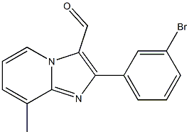 2-(3-BROMO-PHENYL)-8-METHYL-IMIDAZO[1,2-A]PYRIDINE-3-CARBALDEHYDE Struktur