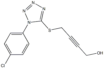 4-([1-(4-CHLOROPHENYL)-1H-TETRAZOL-5-YL]THIO)BUT-2-YN-1-OL Struktur