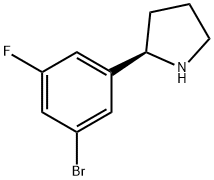 (2R)-2-(5-BROMO-3-FLUOROPHENYL)PYRROLIDINE Struktur