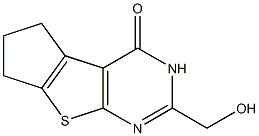 2-(HYDROXYMETHYL)-3,5,6,7-TETRAHYDRO-4H-CYCLOPENTA[4,5]THIENO[2,3-D]PYRIMIDIN-4-ONE Struktur