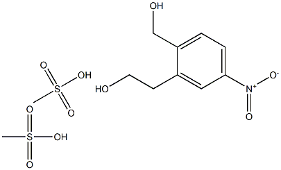 2-(2-(HYDROXYMETHYL)-5-NITROPHENYL)ETHANOLDIMESYLATE Struktur