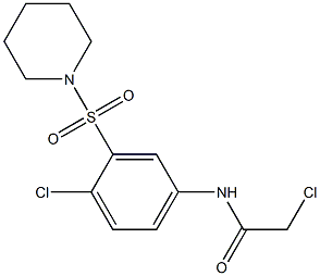 2-CHLORO-N-[4-CHLORO-3-(PIPERIDIN-1-YLSULFONYL)PHENYL]ACETAMIDE Struktur