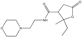 2-ETHYL-2-METHYL-N-(2-MORPHOLIN-4-YLETHYL)-5-OXOTETRAHYDROFURAN-3-CARBOXAMIDE Struktur