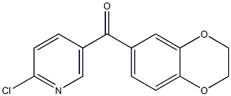 2-CHLORO-5-[3,4-(ETHYLENEDIOXY)BENZOYL]PYRIDINE Struktur