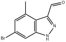 6-BROMO-4-METHYL-3-(1H)INDAZOLE CARBOXALDEHYDE Struktur