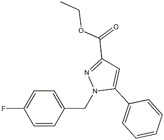 ETHYL 1-(4-FLUOROBENZYL)-5-PHENYL-1H-PYRAZOLE-3-CARBOXYLATE Struktur