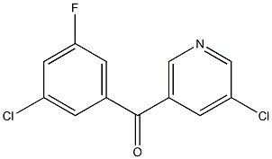 3-CHLORO-5-(3-CHLORO-5-FLUOROBENZOYL)PYRIDINE Struktur