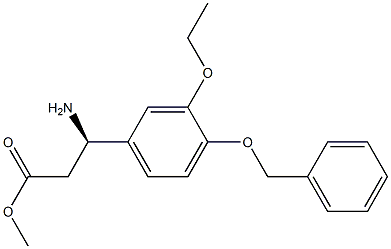 METHYL (3R)-3-AMINO-3-[3-ETHOXY-4-(PHENYLMETHOXY)PHENYL]PROPANOATE Struktur