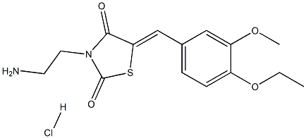 (5Z)-3-(2-AMINOETHYL)-5-(4-ETHOXY-3-METHOXYBENZYLIDENE)-1,3-THIAZOLIDINE-2,4-DIONE HYDROCHLORIDE Struktur