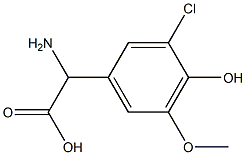 AMINO-(3-CHLORO-4-HYDROXY-5-METHOXY-PHENYL)-ACETIC ACID Struktur