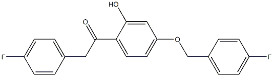 1-(4-(4-FLUOROBENZYLOXY)-2-HYDROXYPHENYL)-2-(4-FLUOROPHENYL)ETHANONE Struktur