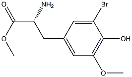 METHYL (2R)-2-AMINO-3-(3-BROMO-4-HYDROXY-5-METHOXYPHENYL)PROPANOATE Struktur