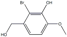 2-BROMO-3-HYDROXY-4-METHOXYBENZYL ALCOHOL Struktur