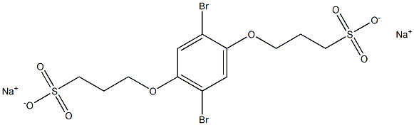 1,4-DIBROMO-2,5-BIS(3-SULFONATOPROPOXY)BENZENE DISODIUM SALT Struktur