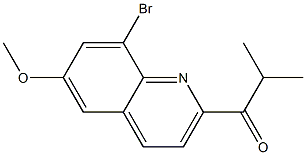 1-(8-BROMO-6-METHOXYQUINOLIN-2-YL)-2-METHYLPROPAN-1-ONE Struktur