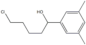 5-CHLORO-1-(3,5-DIMETHYLPHENYL)-1-PENTANOL Struktur