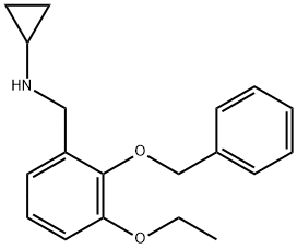 N-(2-(BENZYLOXY)-3-ETHOXYBENZYL)CYCLOPROPANAMINE Struktur