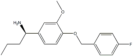 (1R)-1-(4-[(4-FLUOROPHENYL)METHOXY]-3-METHOXYPHENYL)BUTYLAMINE Struktur