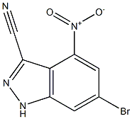 6-BROMO-3-CYANO-4-NITROINDAZOLE Struktur