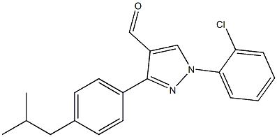 1-(2-CHLOROPHENYL)-3-(4-ISOBUTYLPHENYL)-1H-PYRAZOLE-4-CARBALDEHYDE Struktur