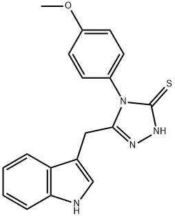 5-(INDOL-3-YLMETHYL)-4-(4-METHOXYPHENYL)-1,2,4-TRIAZOLE-3-THIOL Struktur