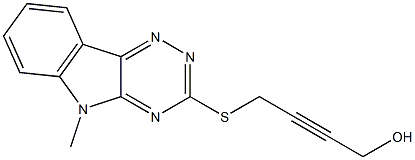 4-[(5-METHYL-5H-[1,2,4]TRIAZINO[5,6-B]INDOL-3-YL)THIO]BUT-2-YN-1-OL Struktur