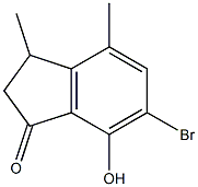 6-BROMO-7-HYDROXY-3,4-DIMETHYLINDAN-1-ONE Struktur