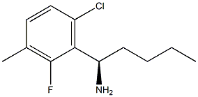 (1R)-1-(6-CHLORO-2-FLUORO-3-METHYLPHENYL)PENTYLAMINE Struktur