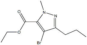 4-BROMO-1-METHYL-3-PROPYL-1H-PYRAZOLE-5-CARBOXYLIC ACID ETHYL ESTER Struktur